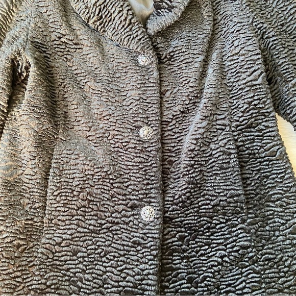 Simon Chang Heavy Crinkled Black Velvet  Jacket - Picture 5 of 15